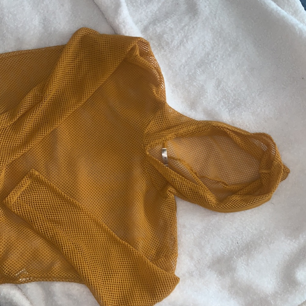 Honey Fishnet hoodie - crop top